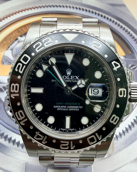 2012 Rolex GMT-Master II 40MM Black Dial Oyster Bracelet (116710LN)