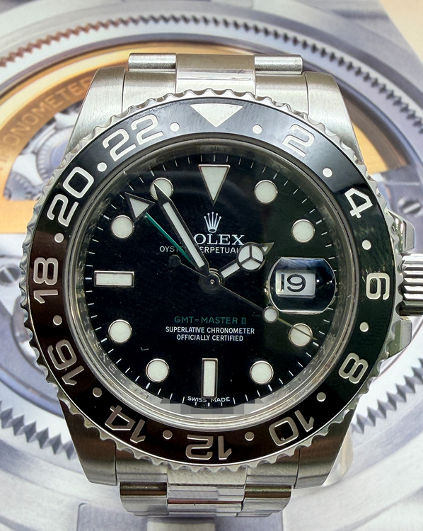2012 Rolex GMT-Master II 40MM Black Dial Oyster Bracelet (116710LN)