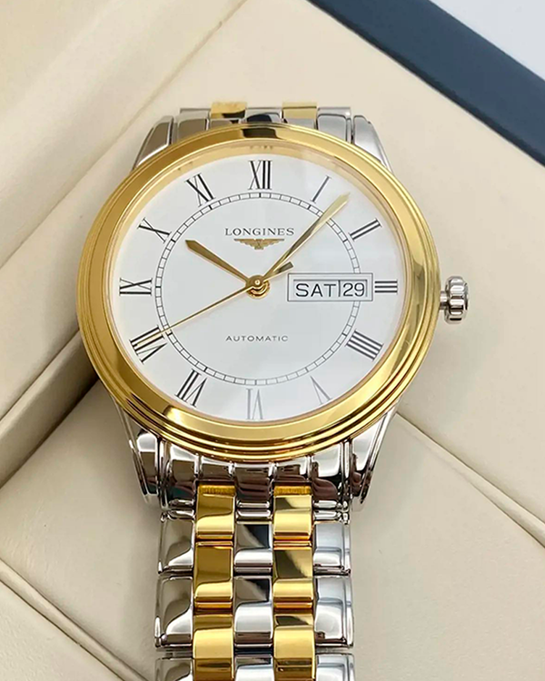 Longines Flagship 38.5MM White Dial Two-Tone Bracelet (L4.899.3.21.7)