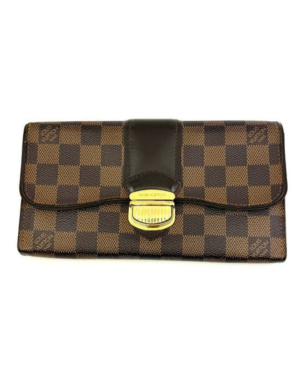 Louis Vuitton Damier Portefeuille Sistina 8.2 x 4.3IN Canvas Gold-Tone Hardware (N61747)