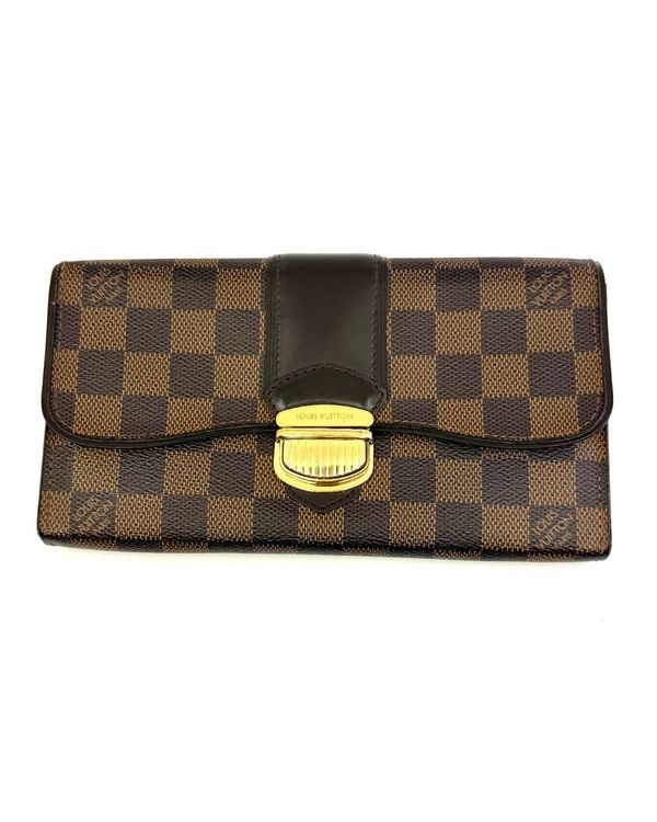 Louis Vuitton Damier Portefeuille Sistina 8.2 x 4.3IN Canvas Gold-Tone Hardware (N61747)