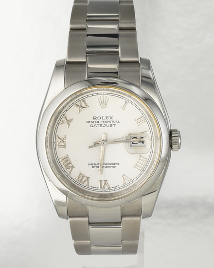 Rolex Datejust 36MM White Dial Oyster Bracelet (116200)