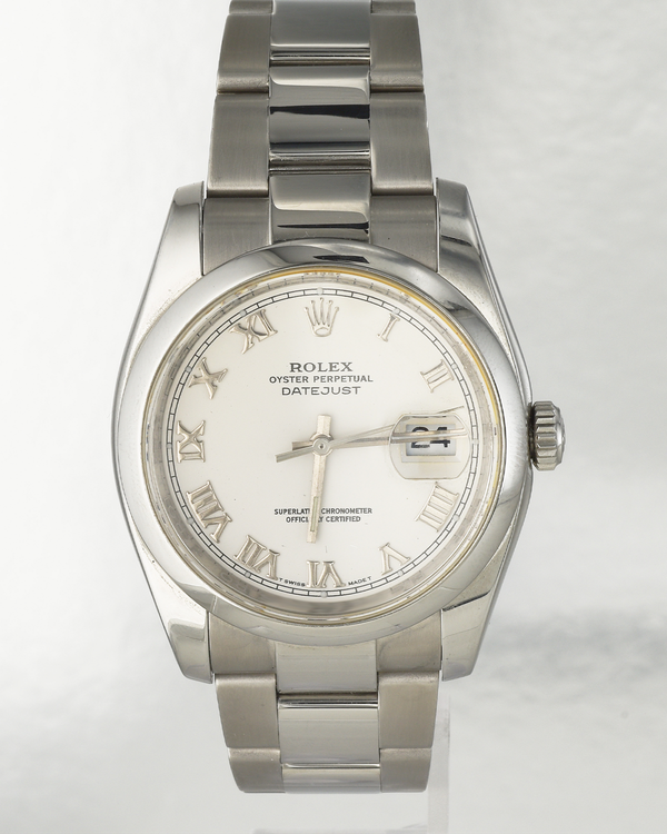 Rolex Datejust 36MM White Dial Oyster Bracelet (116200)