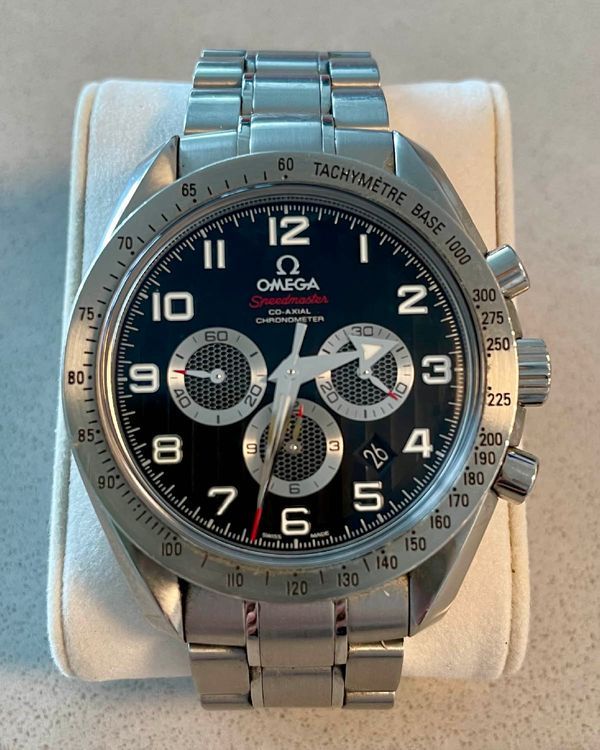 Omega Speedmaster Broad Arrow 44MM Black Dial Steel Bracelet (321.10.44.50.01.001)