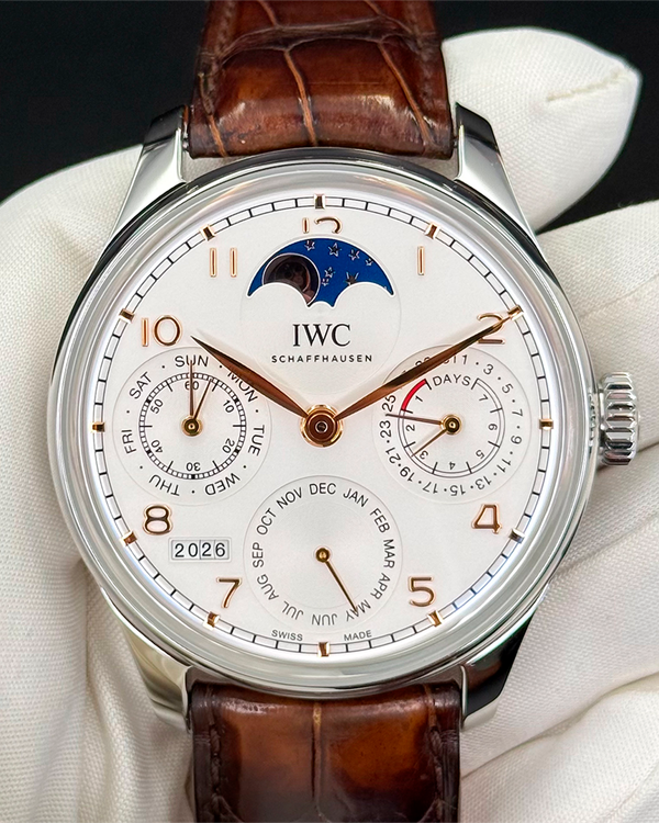 2018 IWC Schaffhausen IWC Portugieser 44.2mm White Dial Leather Strap (IW503307)