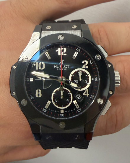 2008 Hublot Big Bang 44MM Blue Dial Rubber Strap (301.CX.130.RX)