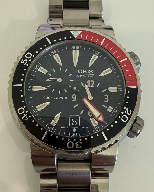 Oris Divers Regulateur "Der Meistertaucher" 46.7MM Black Dial Titanium Bracelet (01 649 7541 7164-Set)