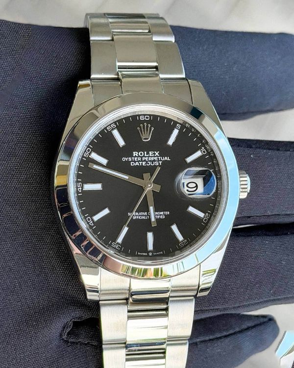 2019 Rolex Datejust 41MM Black Dial Oyster Bracelet (126300)