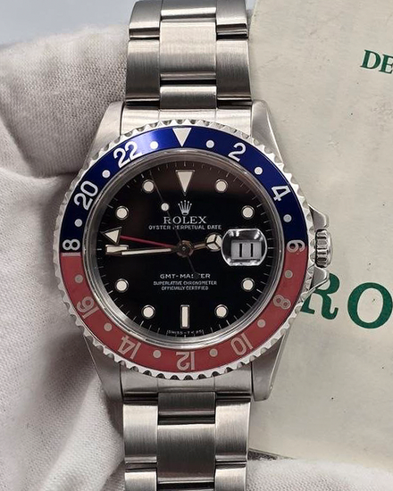 1993 Rolex GMT-Master II "Pepsi" 40MM Black Dial Oyster Bracelet (16710)