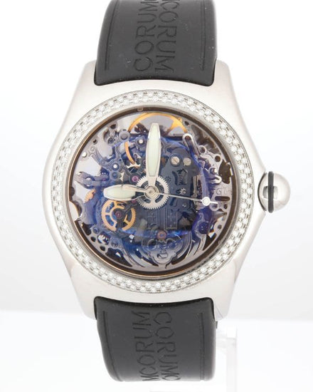Corum Bubble 45MM Skeleton Dial Leather Strap (082.130.20)