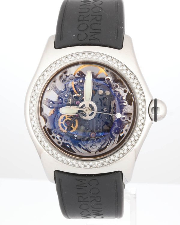 Corum Bubble 45MM Skeleton Dial Leather Strap (082.130.20)