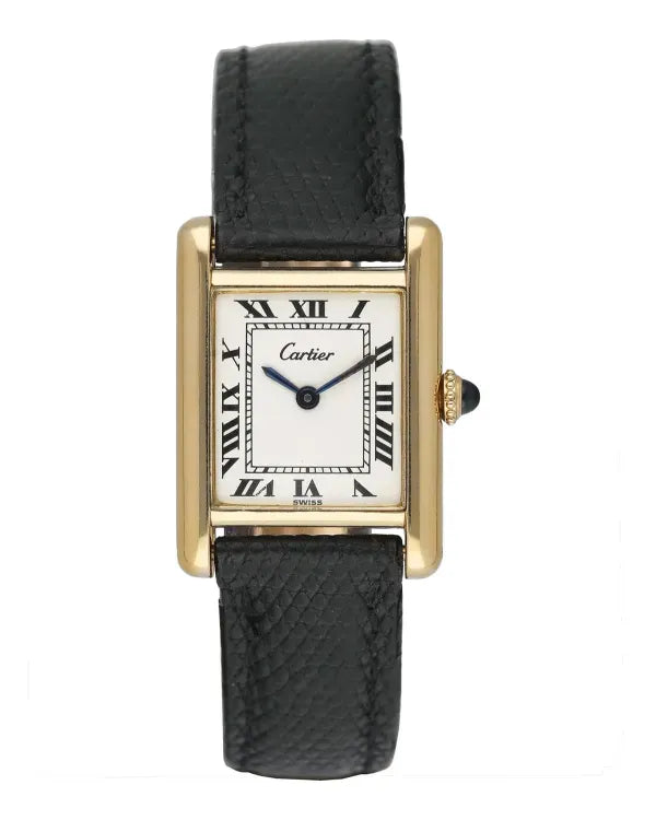 Cartier Tank Louis Cartier 21MM White Dial Leather Strap (78087)