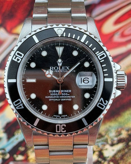 No Reserve - 2005 Rolex Submariner Date 40MM Black Dial Oyster Bracelet (16610)