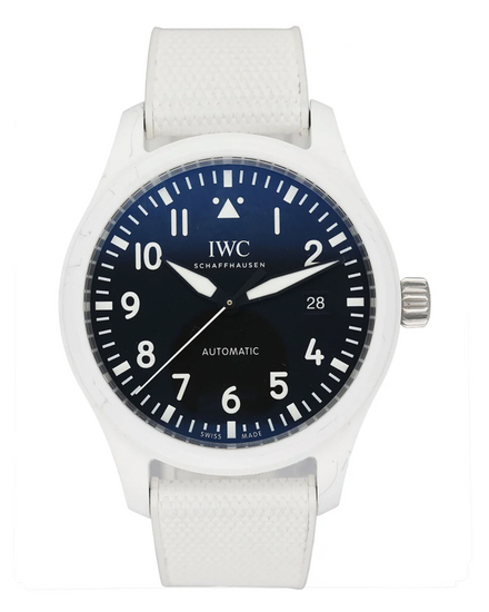 2025 IWC Schaffhausen Pilot Top Gun "Lake Tahoe" 41MM Black Dial Rubber Strap (IW328104)