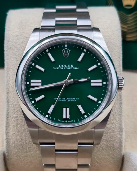 2024 Rolex Oyster Perpetual 41MM Green Dial Oyster Bracelet (124300)