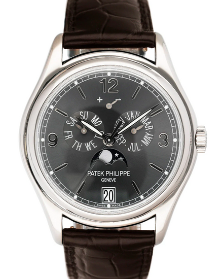 Patek Philippe Annual Calendar 39MM Grey Dial Leather Strap (5146G-010)