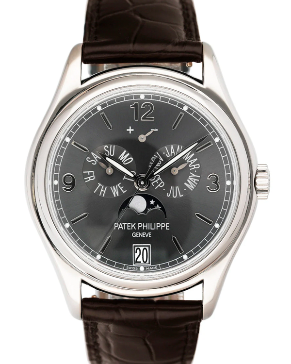 Patek Philippe Annual Calendar 39MM Grey Dial Leather Strap (5146G-010)