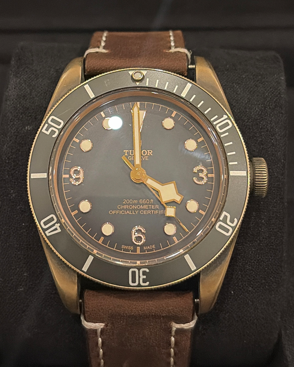 No Reserve -  2020 Tudor Black Bay Bronze 43MM Grey Dial Leather Strap (79250BA)