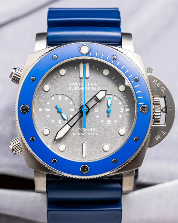 2019 Panerai Submersible Luminor "Guillaume Nery" 47MM "Shark" Grey Dial Rubber Strap (PAM00982)