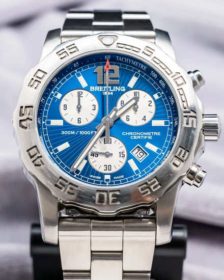 Breitling Colt Chronograph II 44MM Quartz Blue Dial Steel Bracelet (A73387)