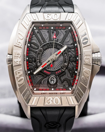 Franck Muller Conquistador GPG Sport 38MM Grey Dial Rubber Strap (8900 SC DT GPG TTGR)