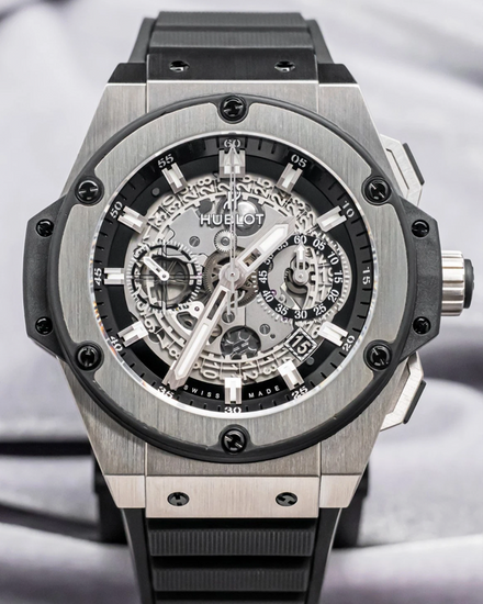 Hublot King Power Unico 48MM Skeleton Dial Rubber Strap (701.NX.0170.RX)