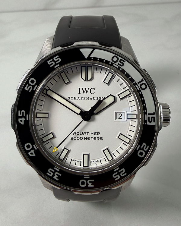 IWC Schaffhausen Aquatimer 2000 41MM White Dial Rubber Strap (IW356811)