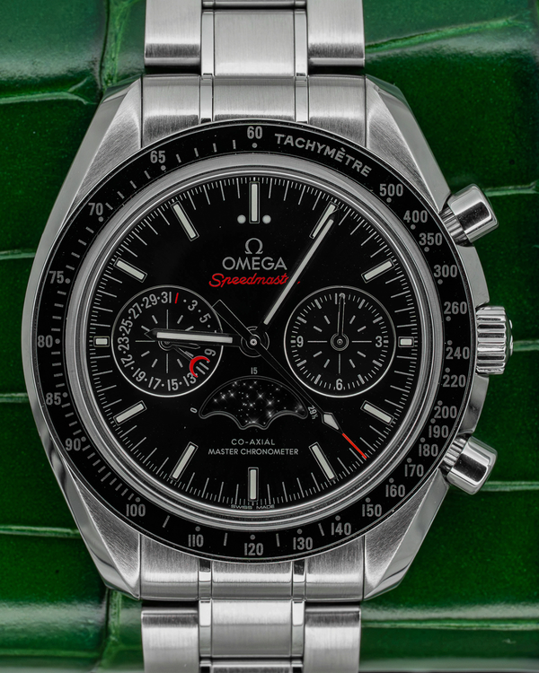 2022 Omega Speedmaster Moonphase 44.25MM Black Dial Steel Bracelet (304.30.44.52.01.001)