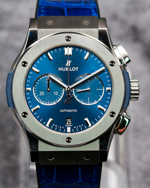 2023 Hublot Classic Fusion Chronograph 42MM Blue Dial Rubber Strap (541.NX.7170.RX)