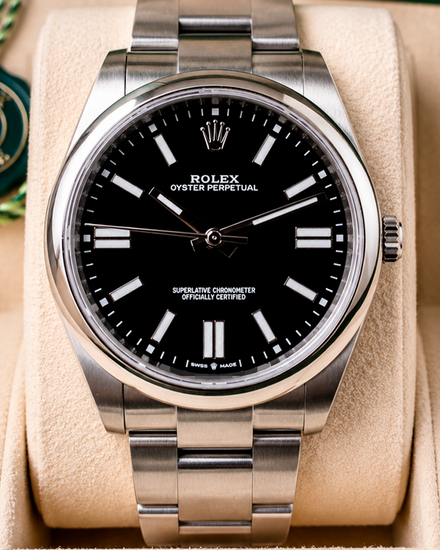 2024 Rolex Oyster Perpetual 41MM Black Dial Oyster Bracelet (124300)