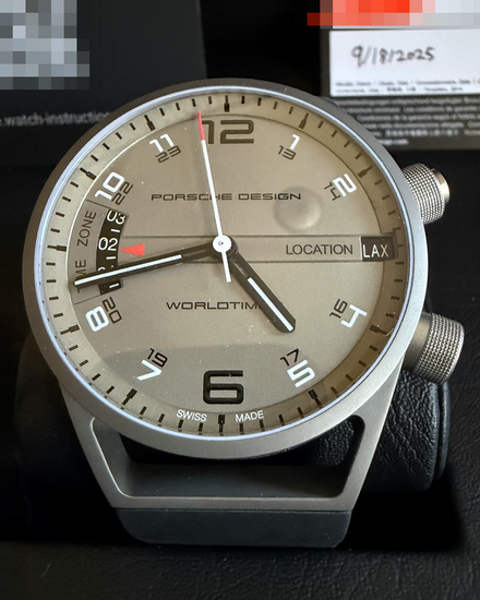2025 Porsche Design Worldtimer 45MM Grey Dial Rubber Strap (P.675010241180)