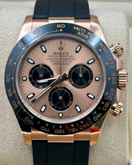 2017 Rolex Cosmograph Daytona 40MM Sundust Dial Rubber Strap (116515LN)