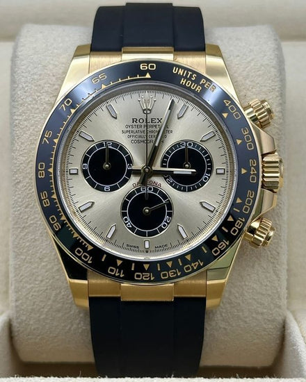 2024 Rolex Cosmograph Daytona 40MM Champagne Dial Rubber Strap (126518LN)