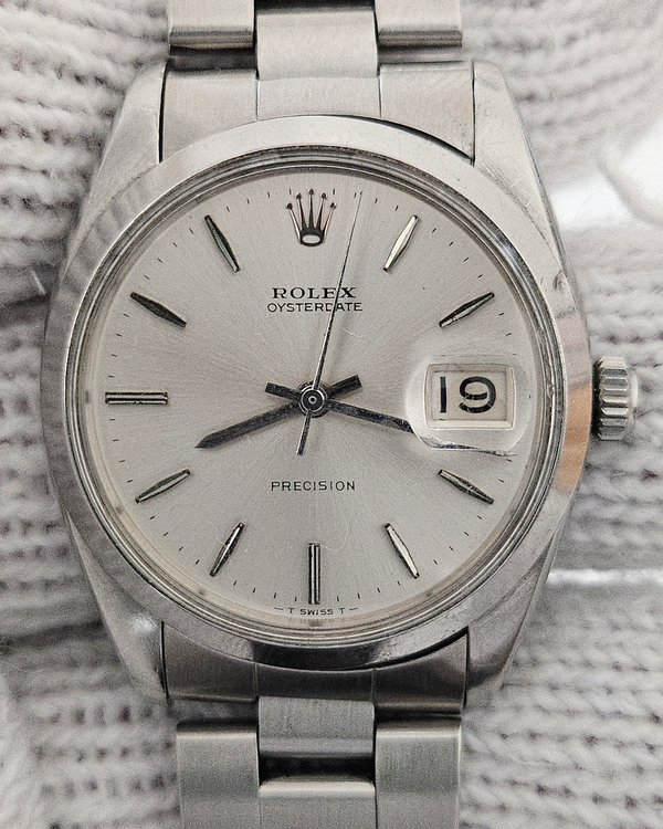 Rolex Oyster Precision Date 34MM Silver Dial Oyster Bracelet (6694)