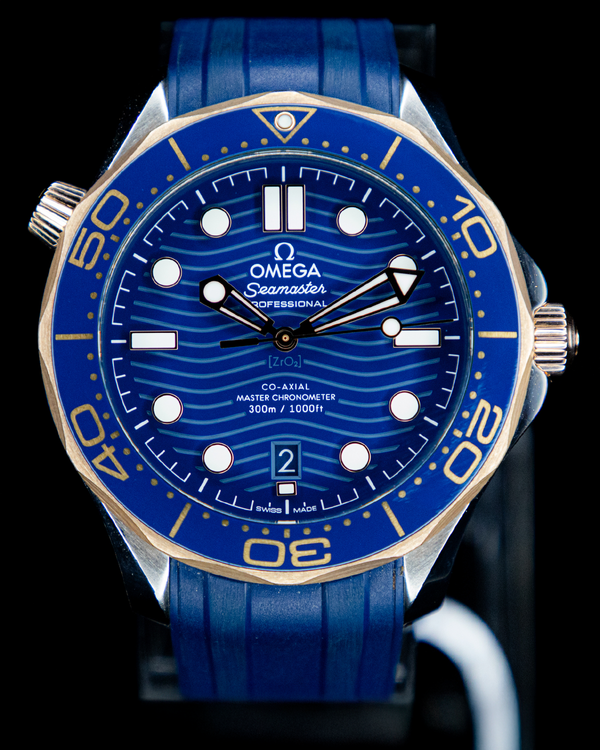 No Reserve - 2024 Omega Seamaster Diver 300M 42MM Blue Dial Rubber Strap (210.22.42.20.03.002)