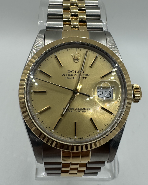 1987 Rolex Datejust 36MM Champagne Dial Two-Tone Jubilee Bracelet (16013)