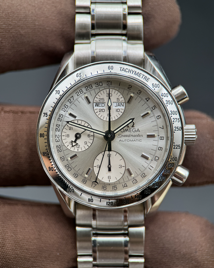 Omega Speedmaster Day-Date 39MM Silver Dial Steel Bracelet (3523.30.00)
