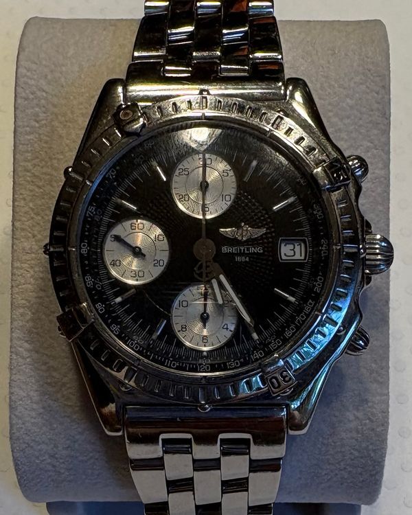 Breitling Chronomat Windrider Series 40MM Black Dial Steel Bracelet (300)