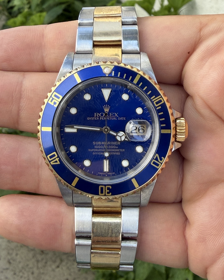 Rolex Submariner Date "Bluesy" 40MM Blue Dial Two-Tone Oyster Bracelet (16613)