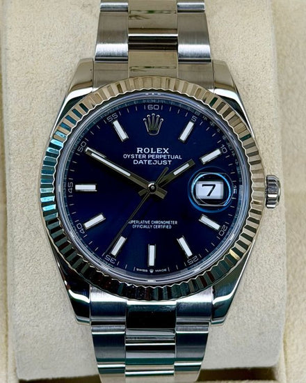 2022 Rolex Datejust 41MM Blue Dial Oyster Bracelet (126334)