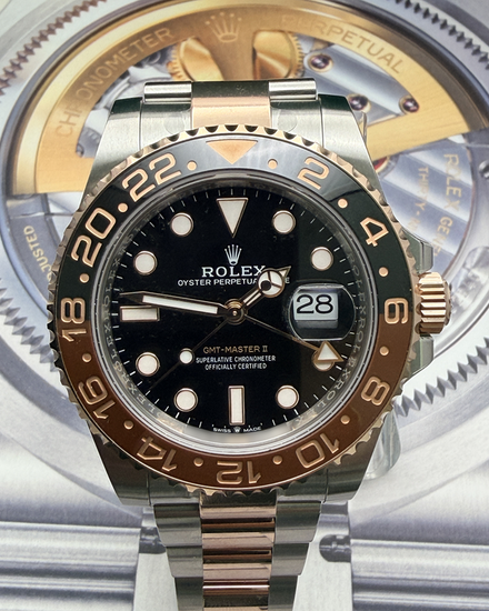 2025 Rolex GMT-Master II "Rootbeer" 40MM Black Dial Two-Tone Oyster Bracelet (126711CHNR)