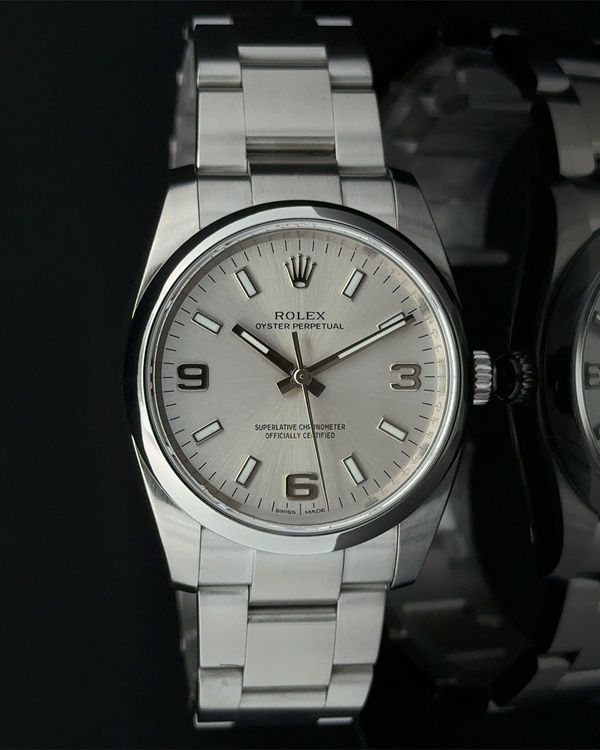 2017 Rolex Oyster Perpetual 34MM Silver Dial Oyster Bracelet (114200)