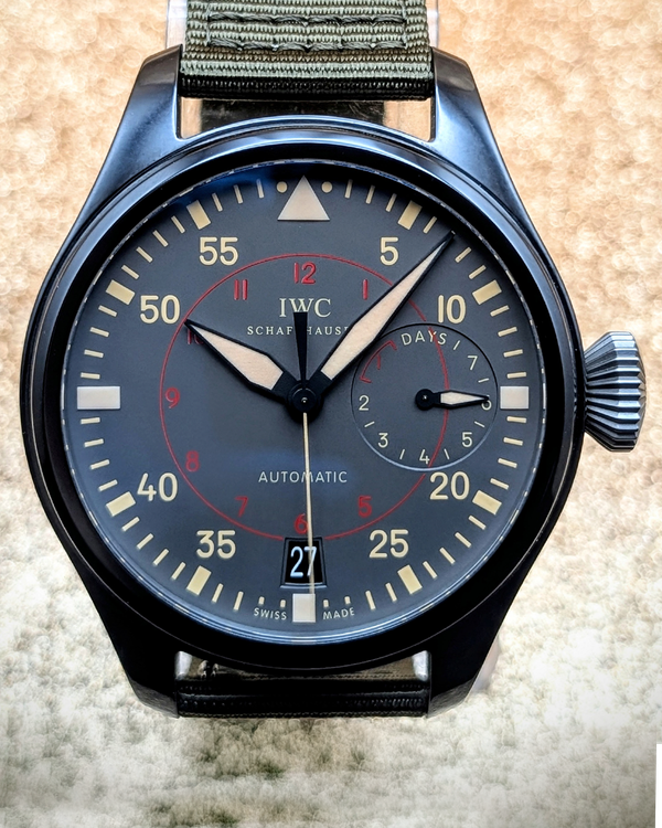 2013 IWC Schaffhausen Pilot Top Gun Miramar 48.6MM Black Dial Textile Strap (IW501902)
