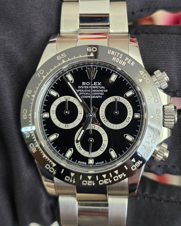 2021 Rolex Cosmograph Daytona 40MM Black Dial Oyster Bracelet (116500LN)