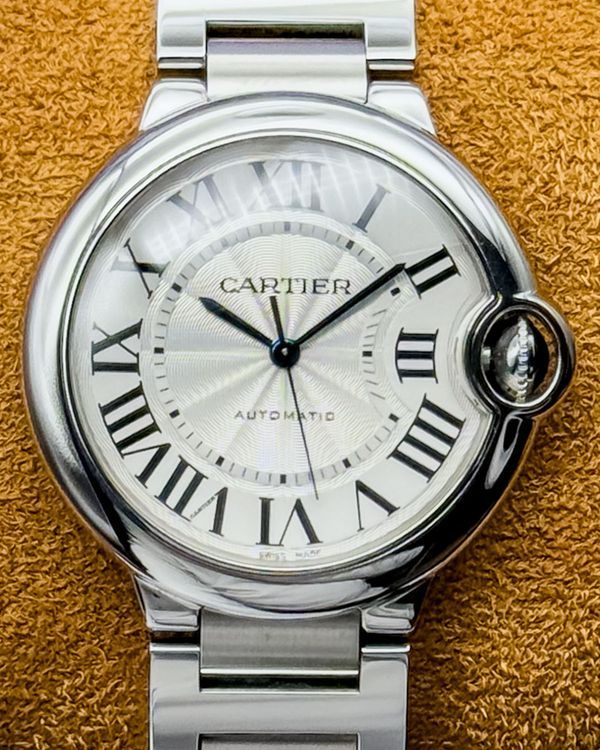 2018 Cartier Ballon Bleu 36MM Silver Dial Steel Bracelet (W6920046)