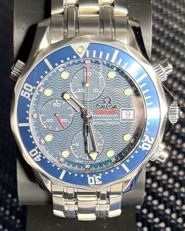 No Reserve - 2012 Omega Seamaster Diver 300M 41.5MM Blue Dial Steel Bracelet (2225.80.00)