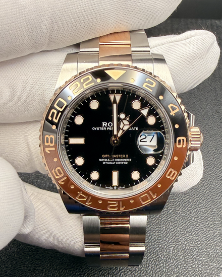 2023 Rolex GMT-Master II "Rootbeer" 40MM Black Dial Two-Tone Oyster Bracelet (126711CHNR)