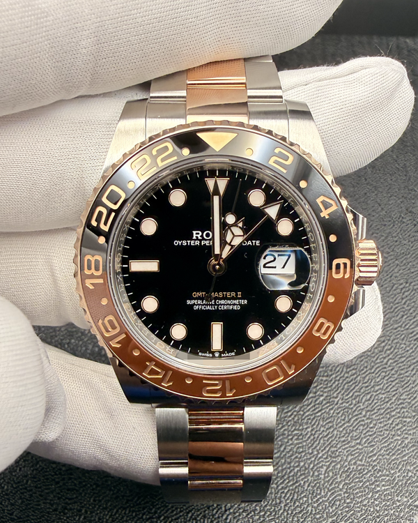 2023 Rolex GMT-Master II "Rootbeer" 40MM Black Dial Two-Tone Oyster Bracelet (126711CHNR)