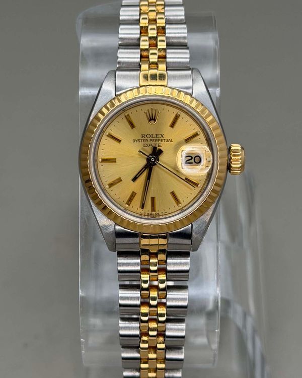 No Reserve - 1979 Rolex Lady-Datejust 26MM Champagne Dial Two-Tone Jubilee Bracelet (6917)