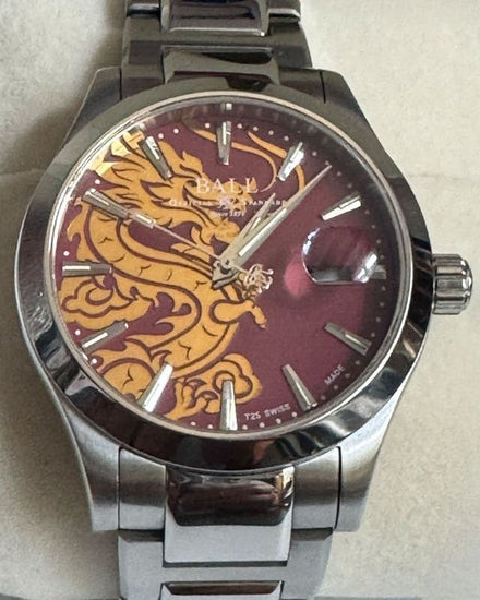 No Reserve - Ball Engineer III Marvelight Year of the Dragon L.E. 40MM Red Dial Steel Bracelet (NM9026C-S42J-RD)